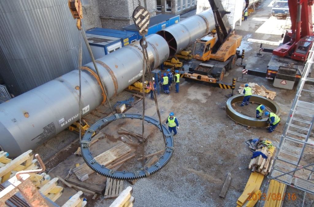 Industry/ Pulp and paper – Horizon Pulp & Paper Kehra, Estonia – kiln for lime burning, mechanical erection