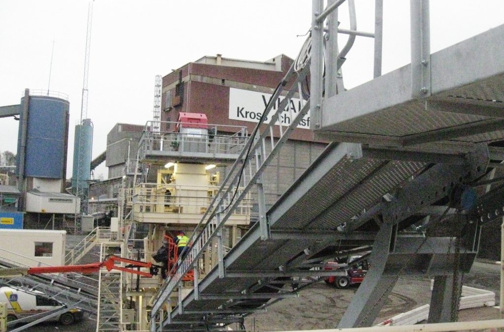 Industrie/ Matériaux de construction – Vikan Kross OCH Asfalt AB, Suède – atelier concassage, montage mécanique