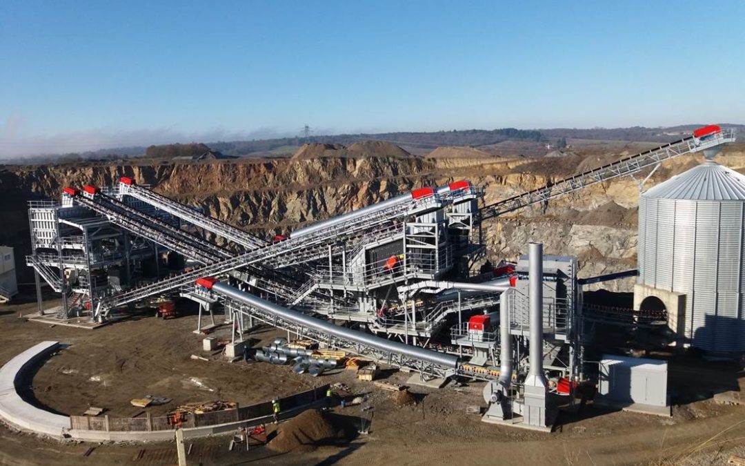 Industry/ Construction Materials – Sandvik Quarry Vensat, France, granulated slag grinding workshop, mechanical erection